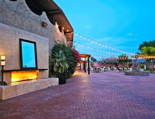 Fireplace And Fountain