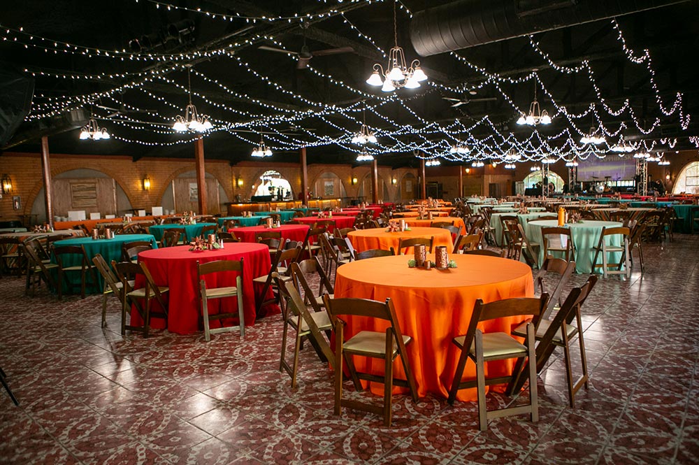 Corona Ranch Great Hall Fiesta Setup