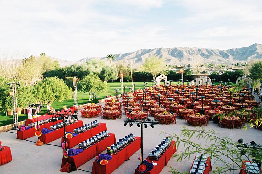Corona Ranch Large Outdoor Event With Buffet Stations