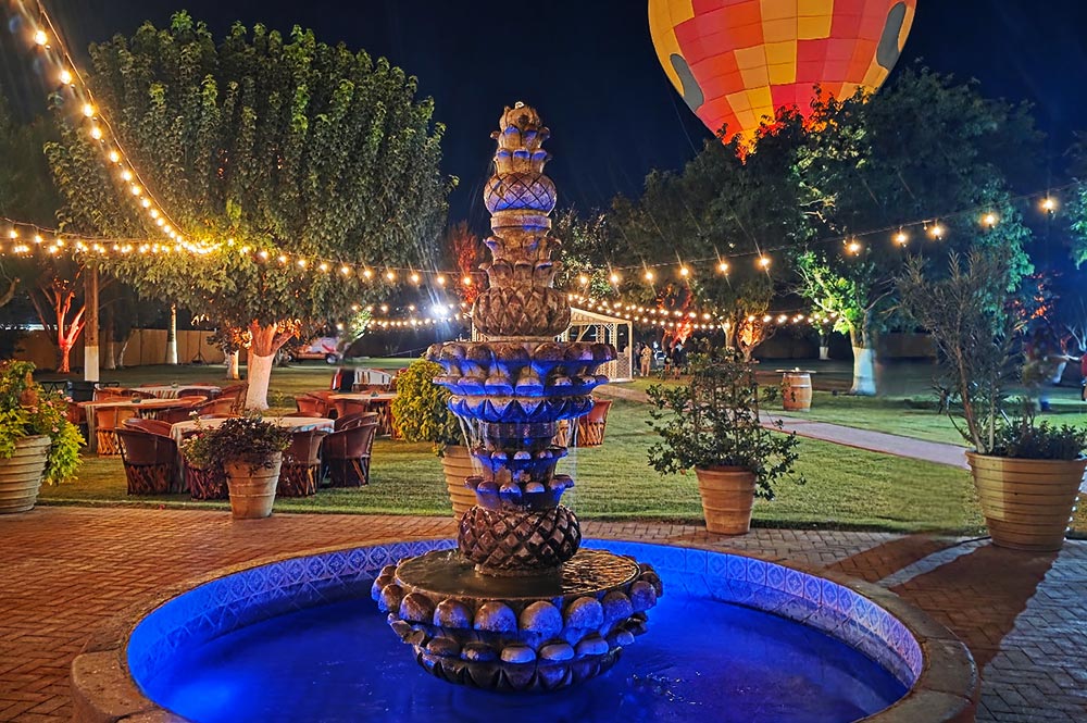 Corona Ranch Outdoor Event With Hot Air Balloon Night