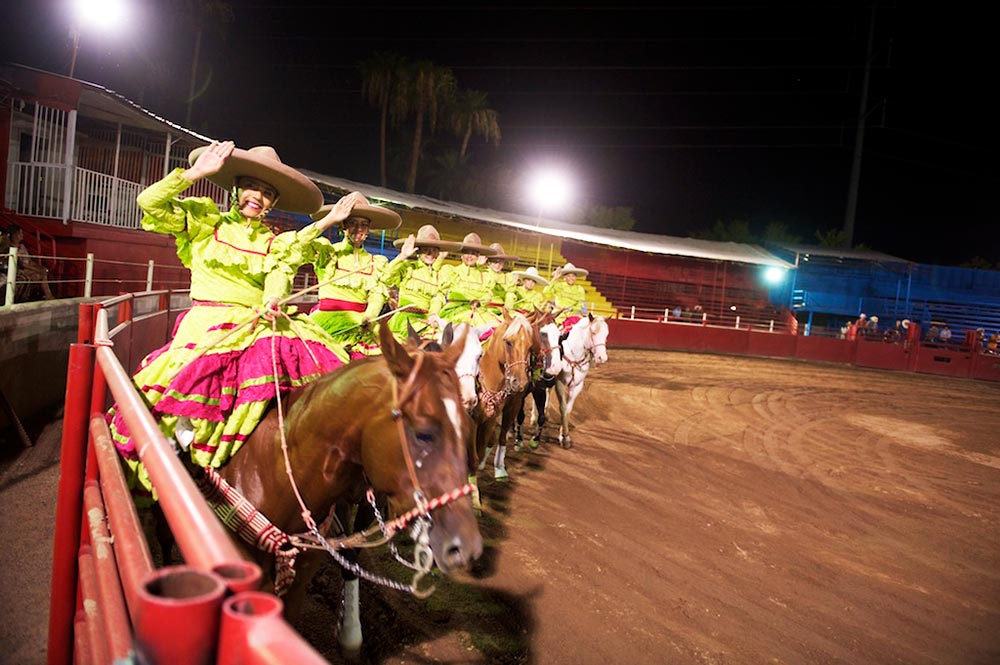 Corona Ranch Rodeo Show Ladies On Horses