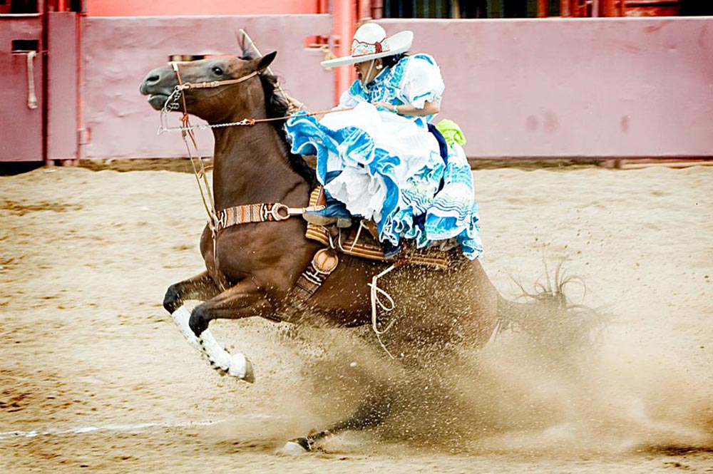 Corona Ranch Rodeo Show Woman Horserider