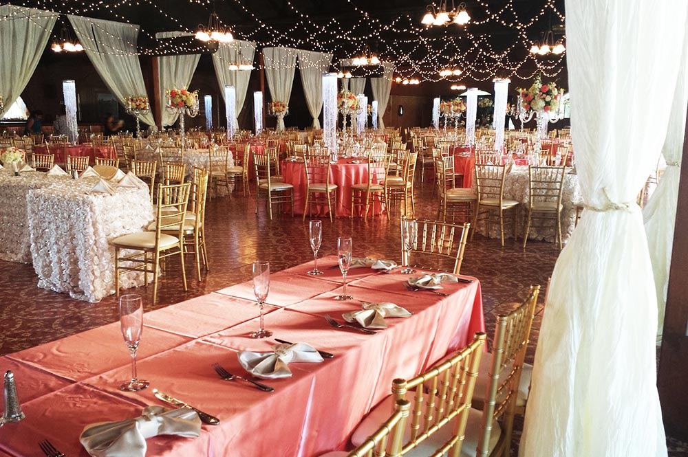 Corona Ranch Wedding Indoor Reception With Chivari Chairs